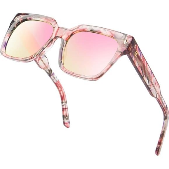 ? Polarized Sunglasses for Women: UV Protection Womens and Mens Square Shades main image 5